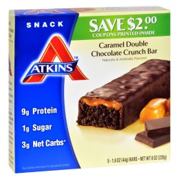 Atkins Advantage Bar Caramel Double Chocolate Crunch - 5 Bars