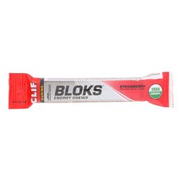 Clif Bar Clif Shot Bloks - Organic Strawberry - Case of 18 - 2.1 oz