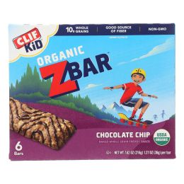 Clif Kid ZBar - Organic ZBar - Chocolate Chip - Case of 9 - 7.62 oz.